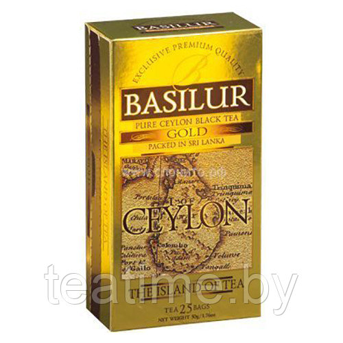 Чай "Basilur" "Ceylon the island of tea" 25пак. GOLD черный