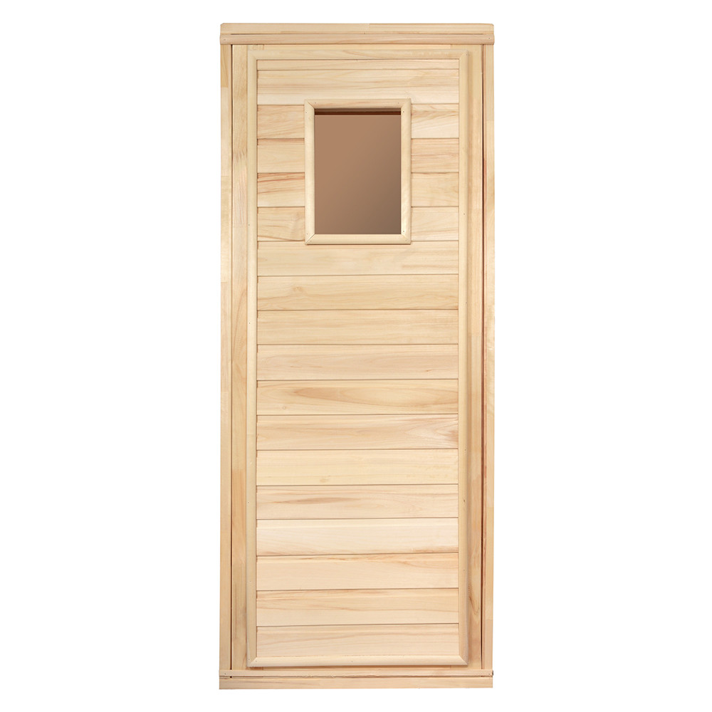 Дверь деревянная для бани 1700х700мм со стеклом - фото 3 - id-p76976269