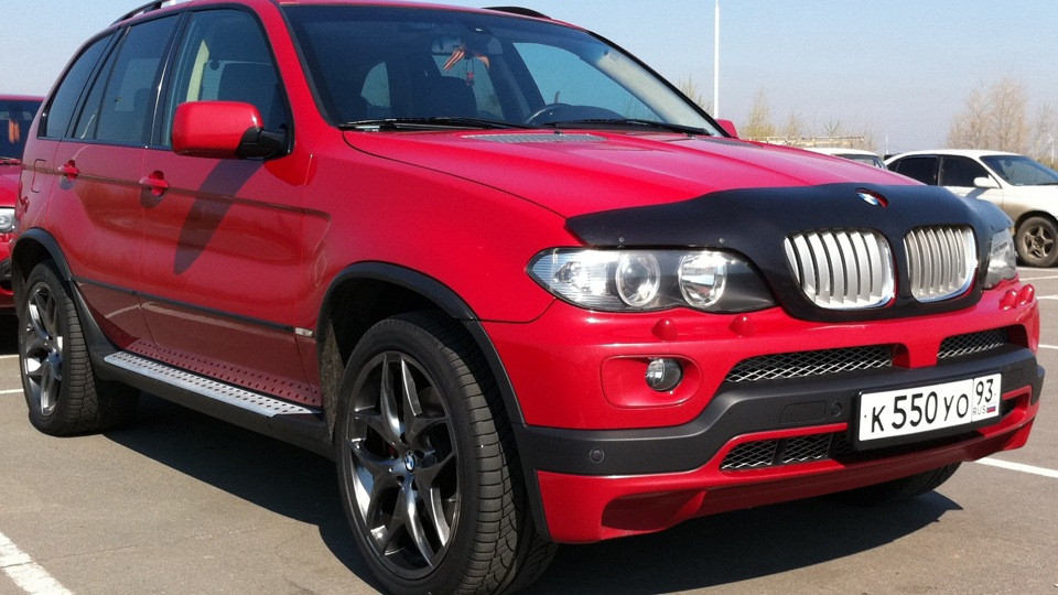 Дефлектор капота - мухобойка, BMW X5, E53, 2000-2004, VIP TUNING - фото 1 - id-p143772041