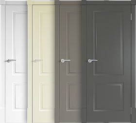 Межкомнатная дверь "ФИНСКАЯ" ПГ (Цвет - Белый; Ваниль; Капучино; Графит)