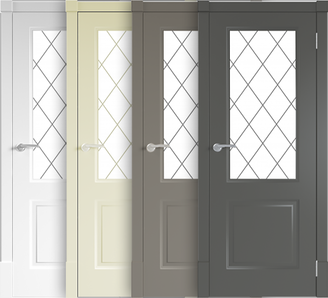 Межкомнатная дверь "ФИНСКАЯ" ПО (Цвет - Белый; Ваниль; Капучино; Графит) - фото 1 - id-p166521678