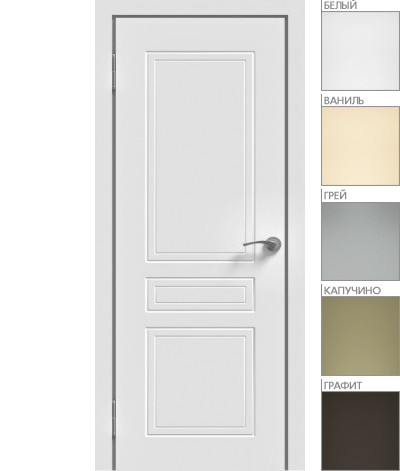 Межкомнатная дверь "ЭМАЛЬ" ПГ-01 (Цвет - Белый; Ваниль; Грэй; Капучино; Графит) - фото 1 - id-p166521788