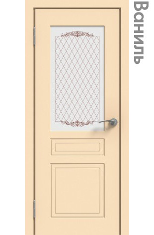Межкомнатная дверь "ЭМАЛЬ" ПО-01 (Цвет - Белый; Ваниль; Грэй; Капучино; Графит) - фото 2 - id-p166521795