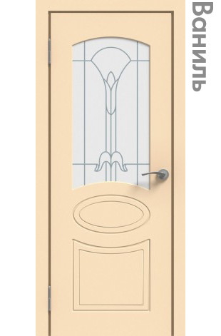 Межкомнатная дверь "ЭМАЛЬ" ПО-02 (Цвет - Белый; Ваниль; Грэй; Капучино; Графит) - фото 2 - id-p166521796