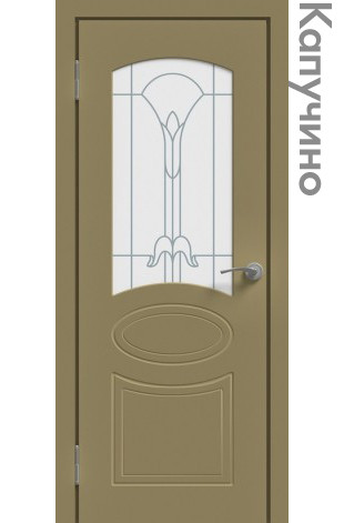 Межкомнатная дверь "ЭМАЛЬ" ПО-02 (Цвет - Белый; Ваниль; Грэй; Капучино; Графит) - фото 4 - id-p166521796