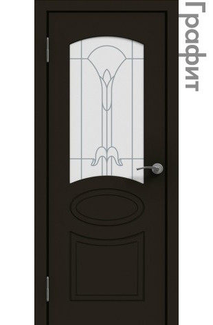 Межкомнатная дверь "ЭМАЛЬ" ПО-02 (Цвет - Белый; Ваниль; Грэй; Капучино; Графит) - фото 5 - id-p166521796