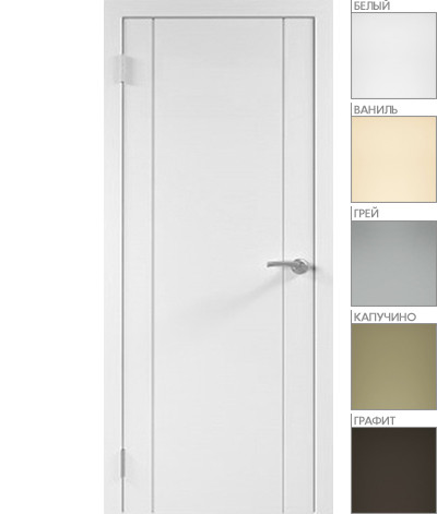 Межкомнатная дверь "ЭМАЛЬ" ПГ-20 (Цвет - Белый; Ваниль; Грэй; Капучино; Графит) - фото 1 - id-p166521853
