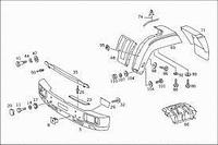 Подкрылок под кабину (правый) Mercedes 814, передняя часть (1208)