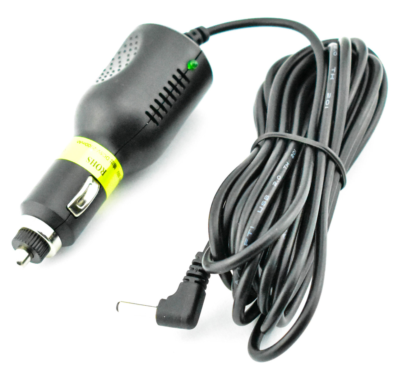 Автомобильное зарядное устройство для видеорегистратора (разъём 3.5x1.35, угловой) 5V, 2000mA - фото 1 - id-p166527784