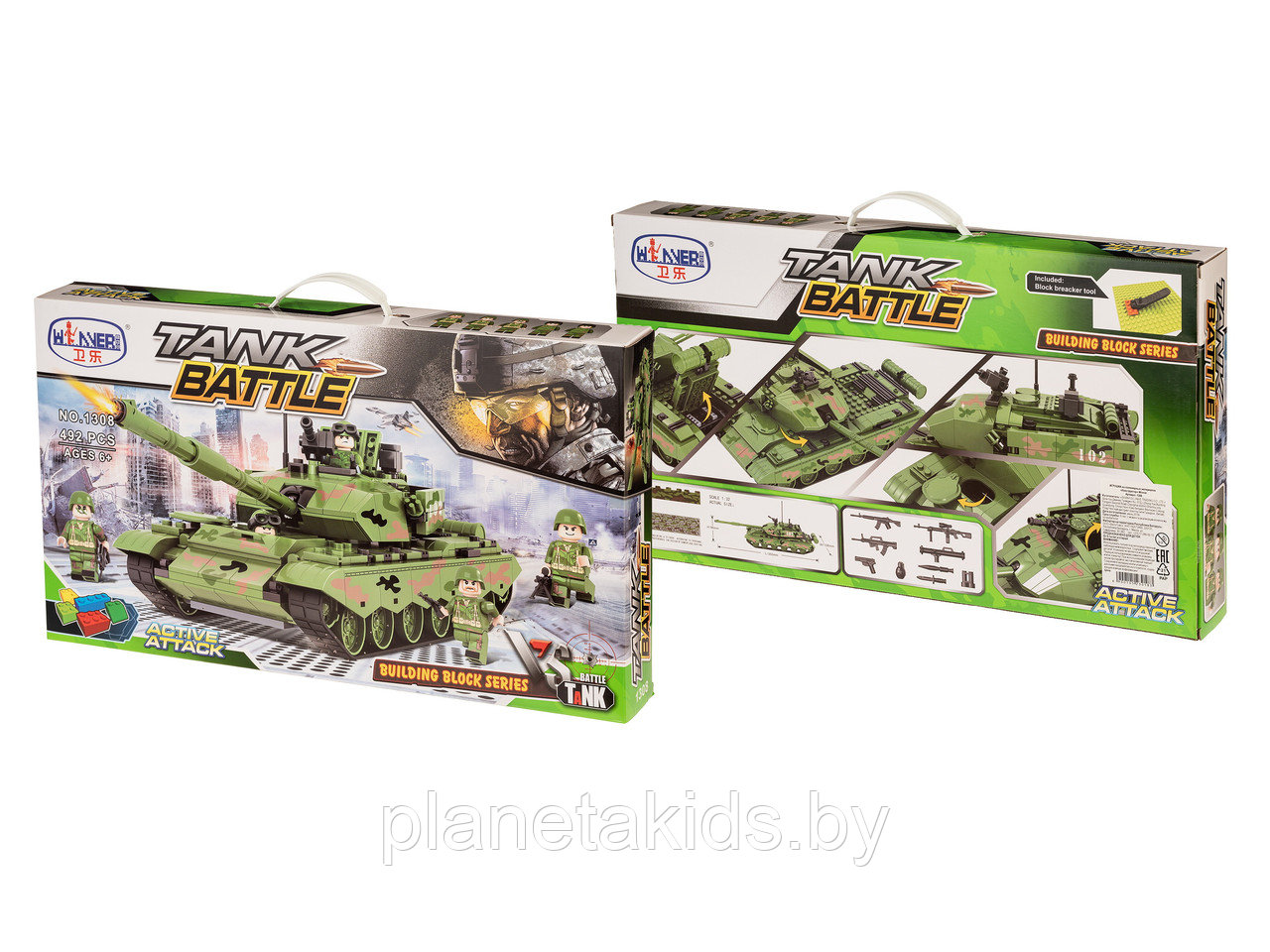 Конструктор Winner Tank Battle 1308 Танк , 492 дет., аналог Лего Lego - фото 1 - id-p166534457