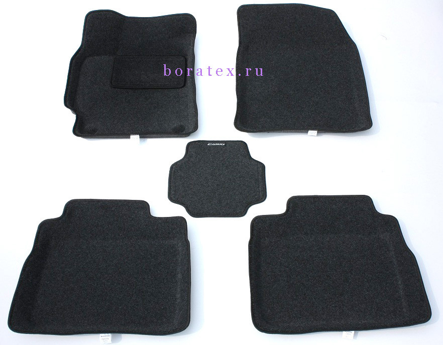 Ковры 3D ворсовые Boratex для Toyota Camry 2011- (цвет Серый) - фото 1 - id-p166112180