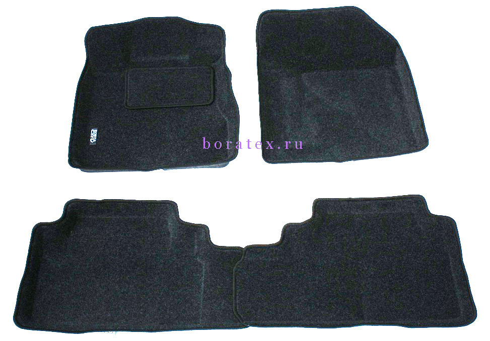 Ковры 3D ворсовые Boratex для Honda CRV 2007- (цвет Серый) - фото 1 - id-p166111646