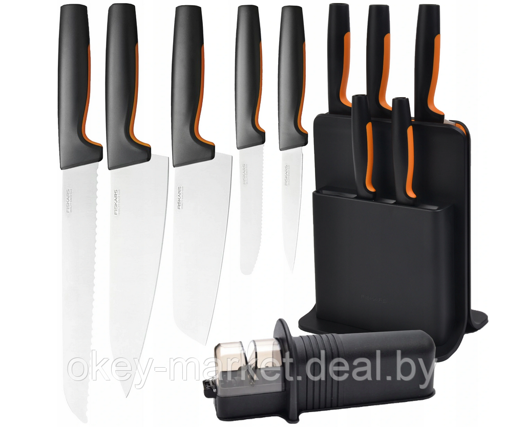Набор ножей 7 элементов с пластиковим блоком Fiskars Functional Form 1057554 - фото 7 - id-p166548768