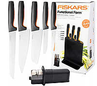 Набор ножей 7 элементов с пластиковим блоком Fiskars Functional Form 1057554
