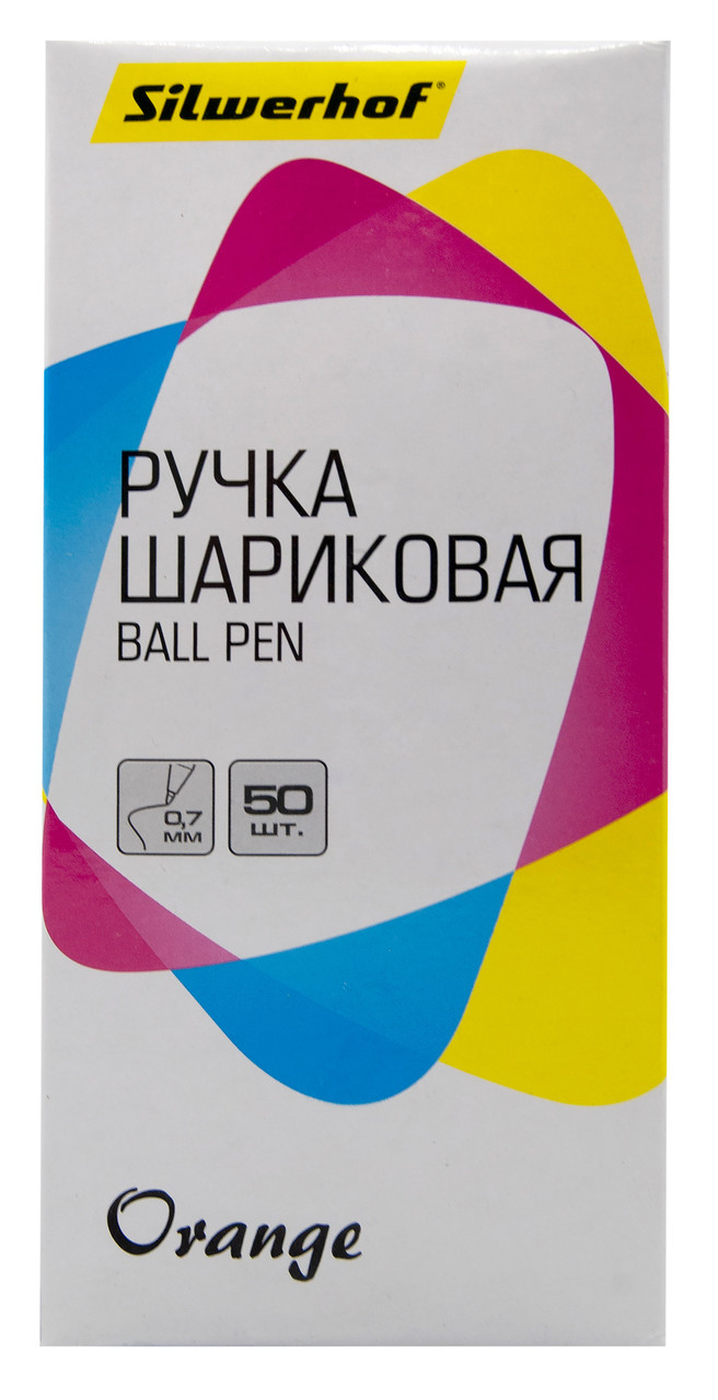 Ручка шариковая Silwerhof ORANGE 1465258, 0.7мм шестигр. корпус пластик 1цв. синие чернила - фото 2 - id-p166552619