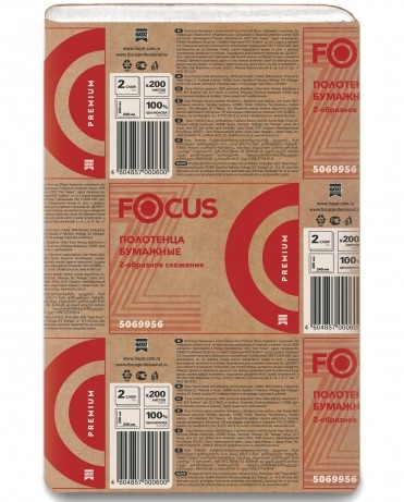 Бумажные полотенца Z-укл. FOCUS Premium, 2 сл.