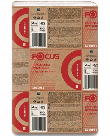 Бумажные полотенца Z-укл. FOCUS Premium, 2 сл., фото 2