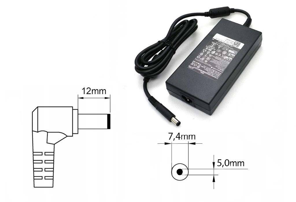 Зарядка (блок питания) для ноутбука Dell 19.5V 9.23A 180W, штекер 7.4x5.0 мм