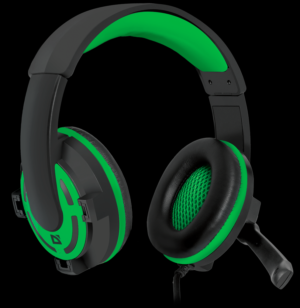 Игровая гарнитура Defender Warhead G-300 зеленый, кабель 2,5 м - фото 2 - id-p166567674