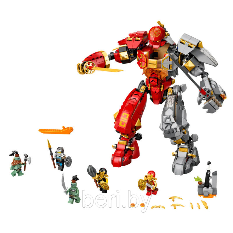 61065 Конструктор "Каменный робот огня", 623 элемента, Аналог LEGO Ninjago 71720 - фото 3 - id-p166369972