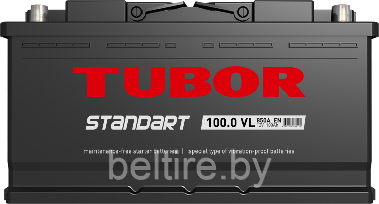 Аккумулятор TUBOR STANDART 100Ah 850A R(0) (левый)