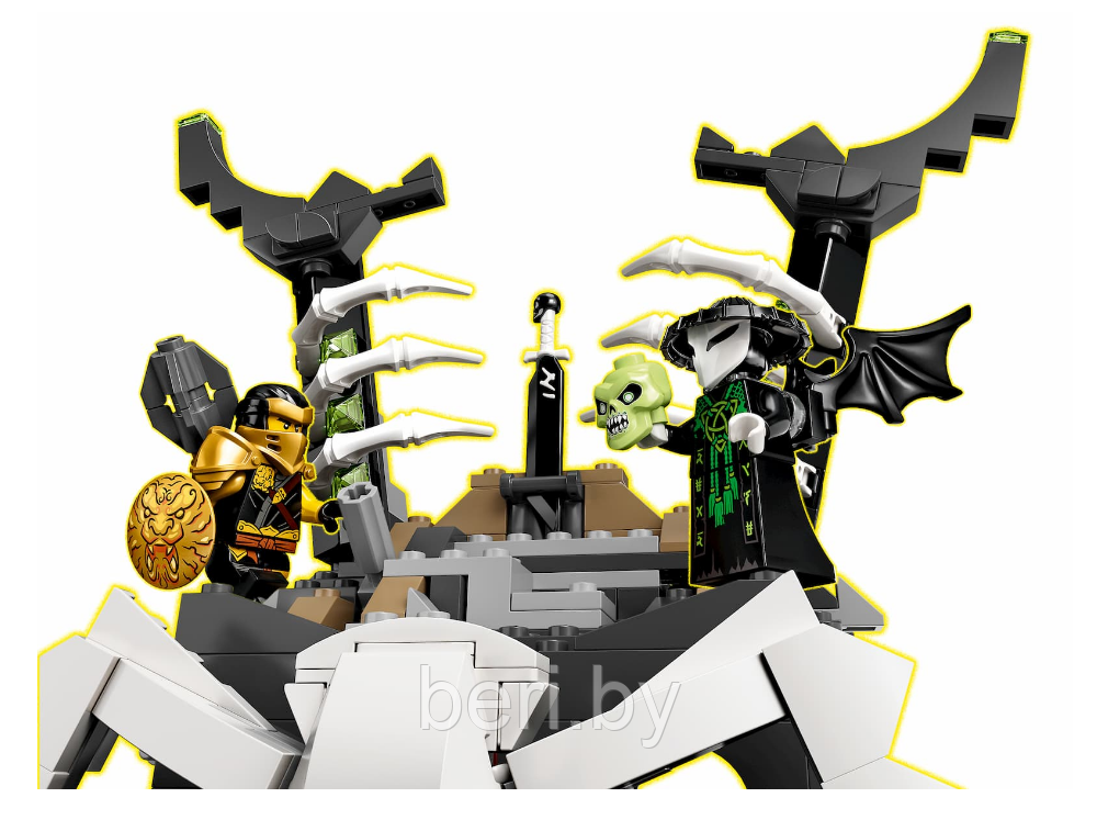 61066 Конструктор PRCK "Подземелье колдуна-скелета", 835 элементов, Аналог LEGO Ninjago 71722 - фото 4 - id-p166576455