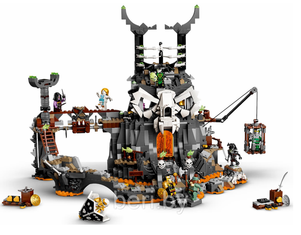61066 Конструктор PRCK "Подземелье колдуна-скелета", 835 элементов, Аналог LEGO Ninjago 71722 - фото 3 - id-p166576455