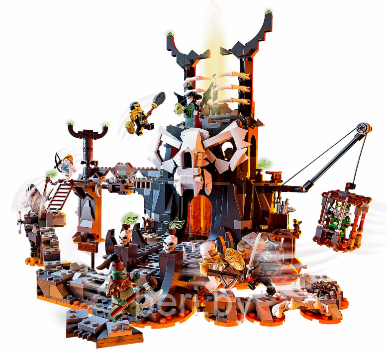 61066 Конструктор PRCK "Подземелье колдуна-скелета", 835 элементов, Аналог LEGO Ninjago 71722 - фото 5 - id-p166576455