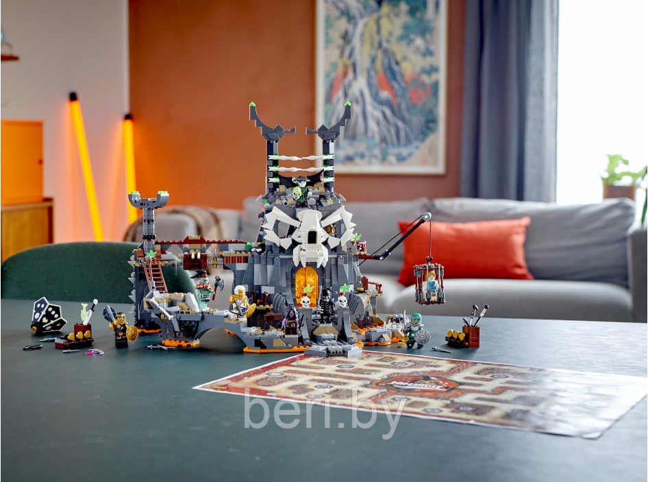 61066 Конструктор PRCK "Подземелье колдуна-скелета", 835 элементов, Аналог LEGO Ninjago 71722 - фото 7 - id-p166576455