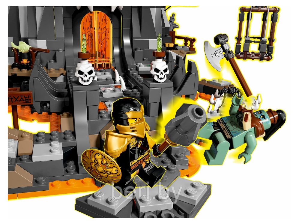61066 Конструктор PRCK "Подземелье колдуна-скелета", 835 элементов, Аналог LEGO Ninjago 71722 - фото 6 - id-p166576455