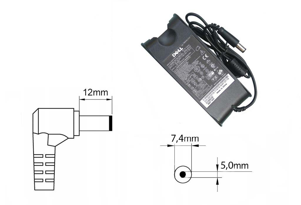 Оригинальная зарядка (блок питания) для ноутбуков Dell DA130PE1-00, JU012,0JU012, 130W, штекер 7.4x5.0 мм - фото 1 - id-p6681983