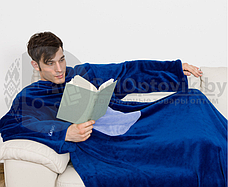 Теплый и уютный плед с рукавами SNUGGIE Купи сейчас Синий, фото 3