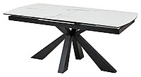 Стол обеденный Mebelart ROVIGO 170 (белый мрамор/черный)