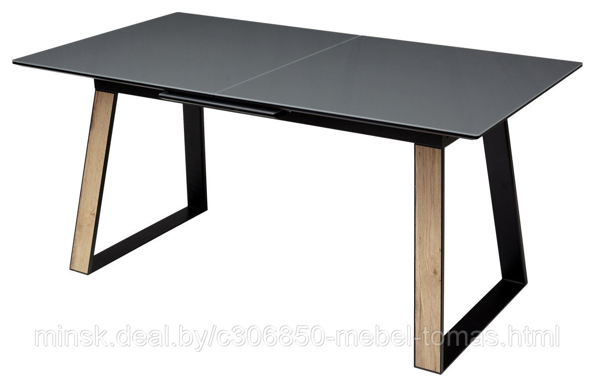Стол обеденный Mebelart Франк 160 (серый/дуб черный)