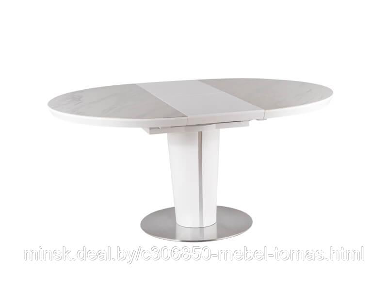 Стол обеденный SIGNAL ORBIT 120 (белый керамический/белый матовый)