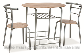 Комплект столовой мебели Signal GABO стол + 2 стула