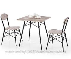Комплект столовой мебели Halmar KABIR (стол + 2 стула) дуб сан ремо