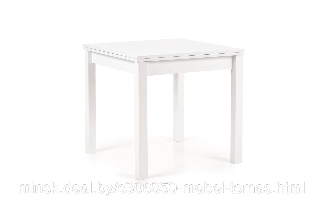 Стол обеденный Halmar GRACJAN раскладной (белый) 80-160/80/76