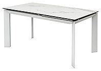 Стол обеденный Mebelart HIGH GLOSS STATUARIO CREMONA 160 (белый мрамор/белый)