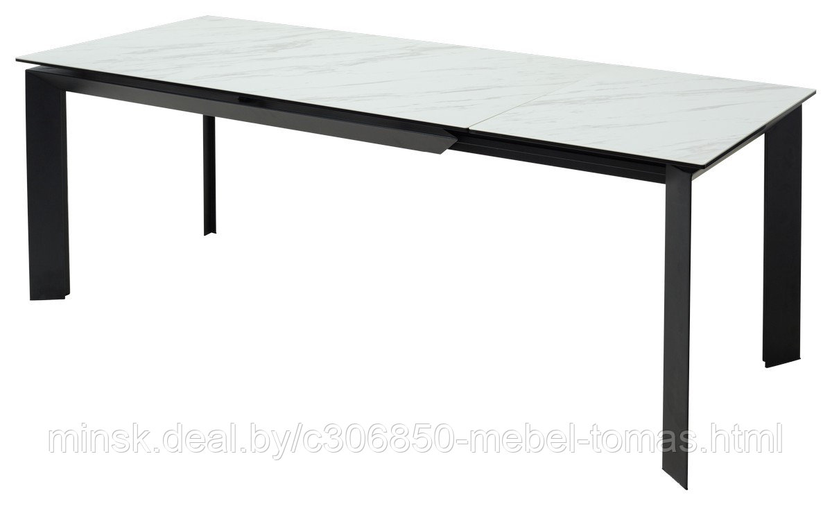 Стол обеденный Mebelart CREMONA 180 (белый мрамор/черный)