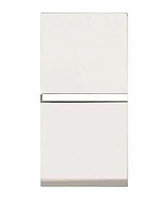 Выключатель однокл. крест. 1 модуль, белый