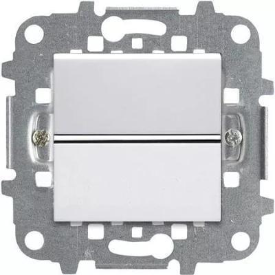 Выключатель однокл. проходной 2модуля, серебро - фото 1 - id-p166600632