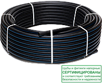 Труба ПНД ПЭ100 SDR 13.6 25х2.0 напорная питьевая черная Акваком, Беларусь