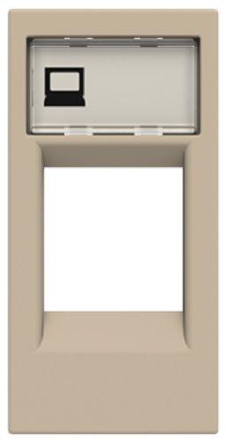 Накладка 1 модуль 1разъём RG45, шампань