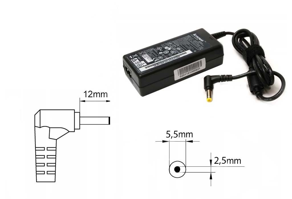 Оригинальная зарядка (блок питания) для ноутбука Lenovo CPA-A065, AA26600L, 65W, штекер 5.5x2.5 мм БУ - фото 1 - id-p127620305