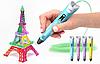 3Д ручка 3D Pen-3 с 10 трафаретами (все цвета) 3 поколение, фото 4