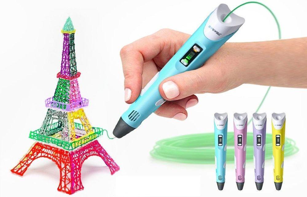 3Д ручка 3D Pen-3 с 10 трафаретами (все цвета) 3 поколение - фото 4 - id-p166601832