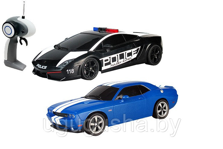 Набор машин Auldey Police-Pack 1:16 Gallardo VS Challenger - фото 1 - id-p166602099