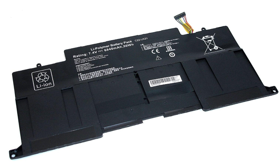 Аккумулятор (батарея) для ноутбука Asus UX31A (C22-UX31) 7.4V 50Wh