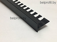 F-образный профиль для плитки и ступеней 10 мм, цвет черный МАТОВЫЙ 270 см 23 руб.